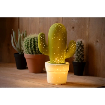 Cactus lampka stołowa ceramiczna E14 13513/01/33 zielona